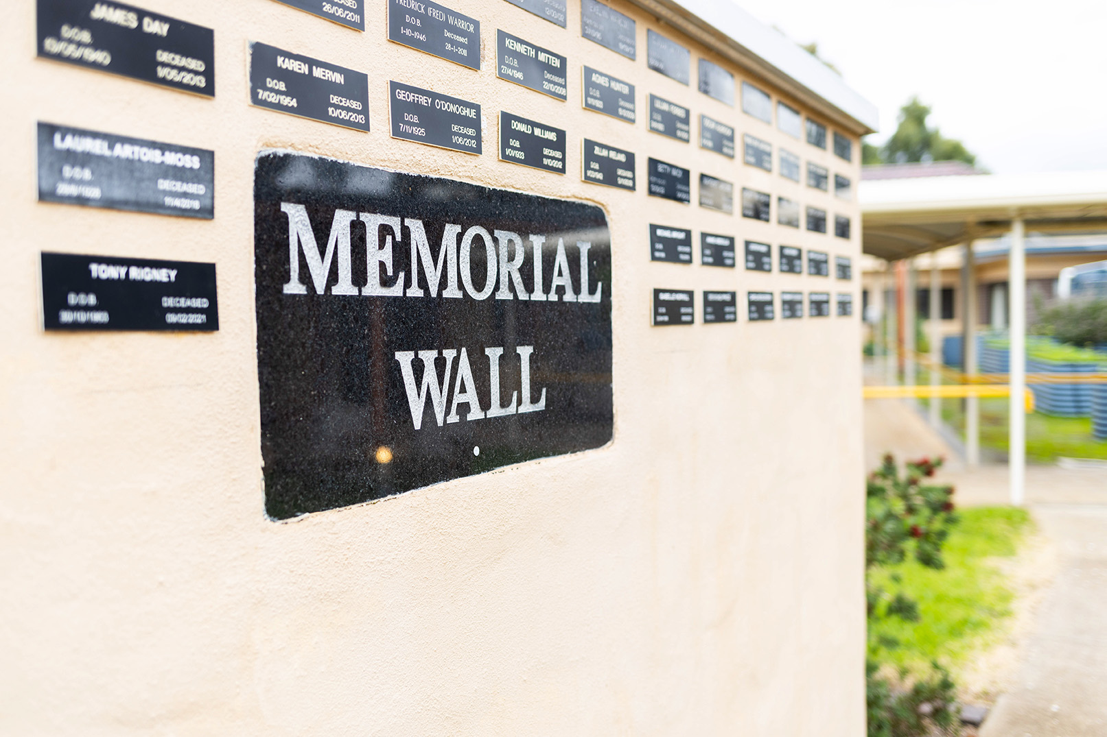 Aboriginal Community Services | Elders Village | memorial wall